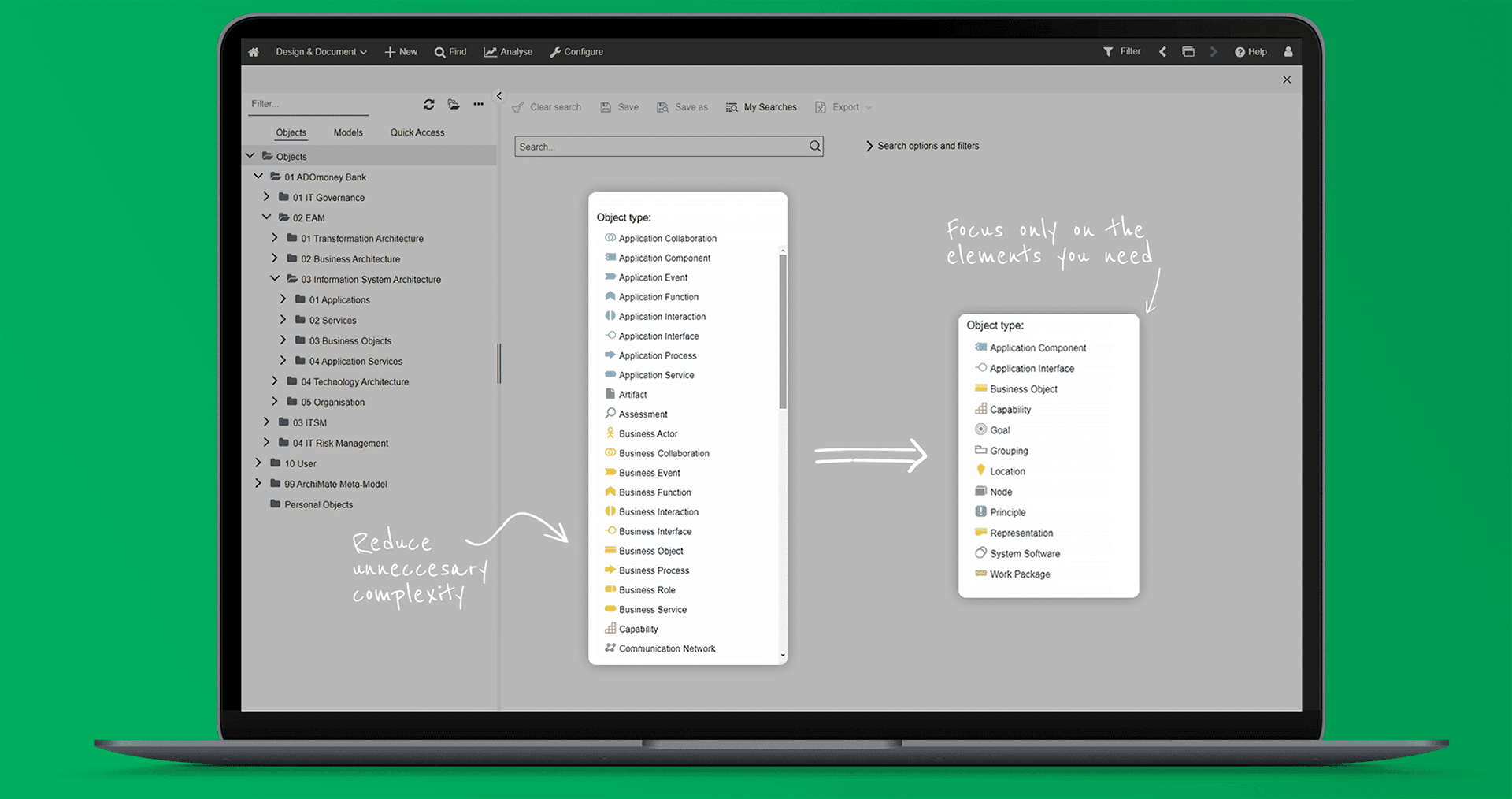 screenshot of ADOIT EA Suite